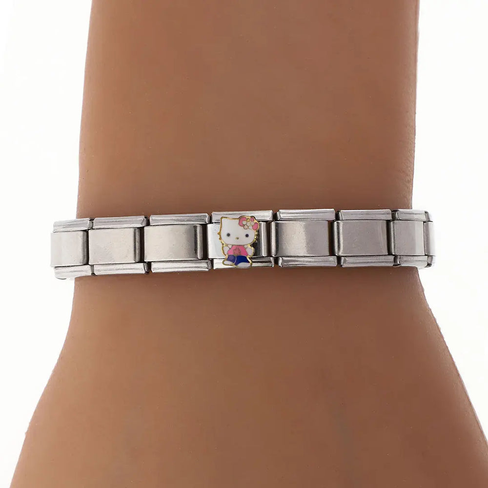 Pulsera Italiana Kitty | Acero Quirúrgico