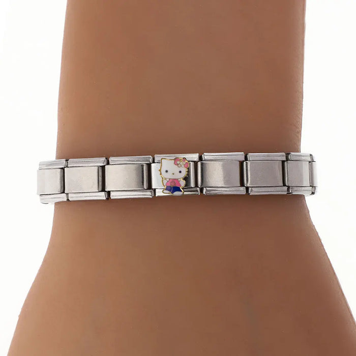 Pulsera Italiana Acero Quirurgico Kitty