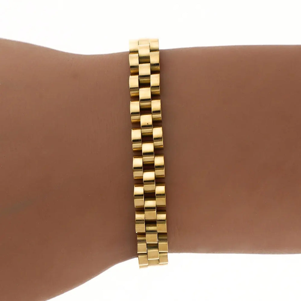 Pulsera Ruby | Acero Dorado