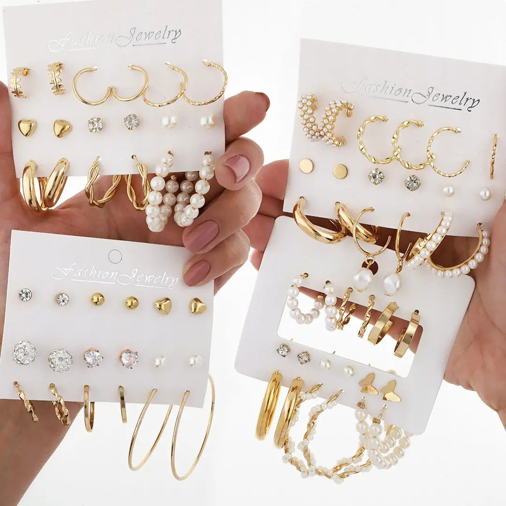 SET AROS DORADOS BIJOU 36 PARES