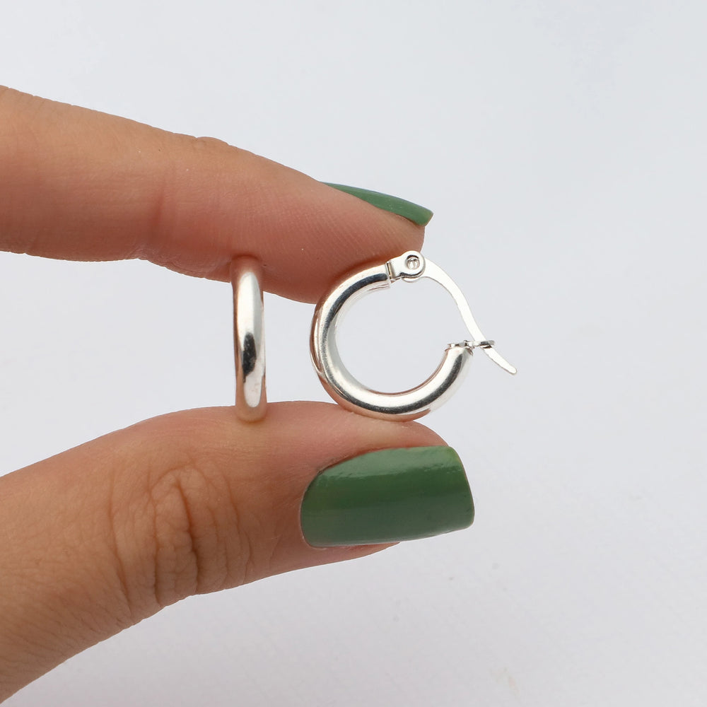 Argollas Clara | Acero Blanco