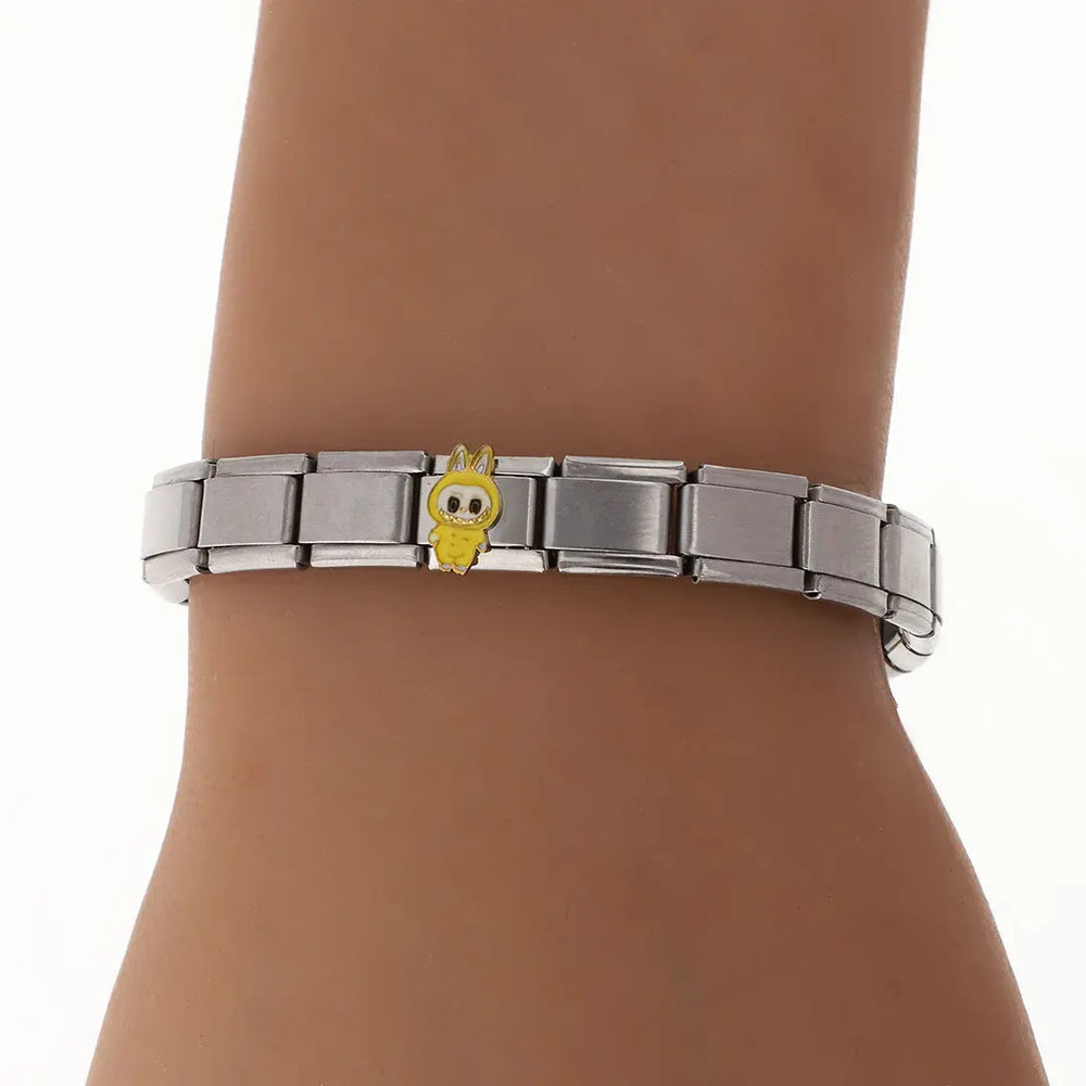 Pulsera Italiana Acero Quirurgico Labubu