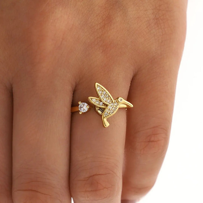 Anillo Sol | Acero Dorado (Anti Estrés