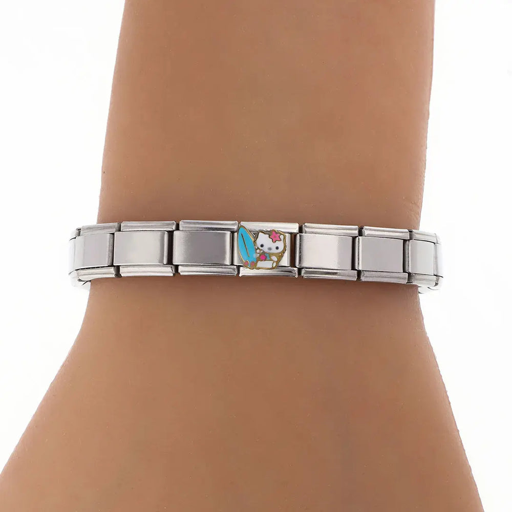 Pulsera Italiana Acero Quirurgico Kitty