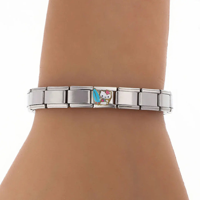 Pulsera Italiana Acero Quirurgico Kitty