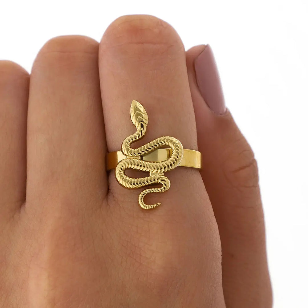 Anillo Amira | Acero Dorado