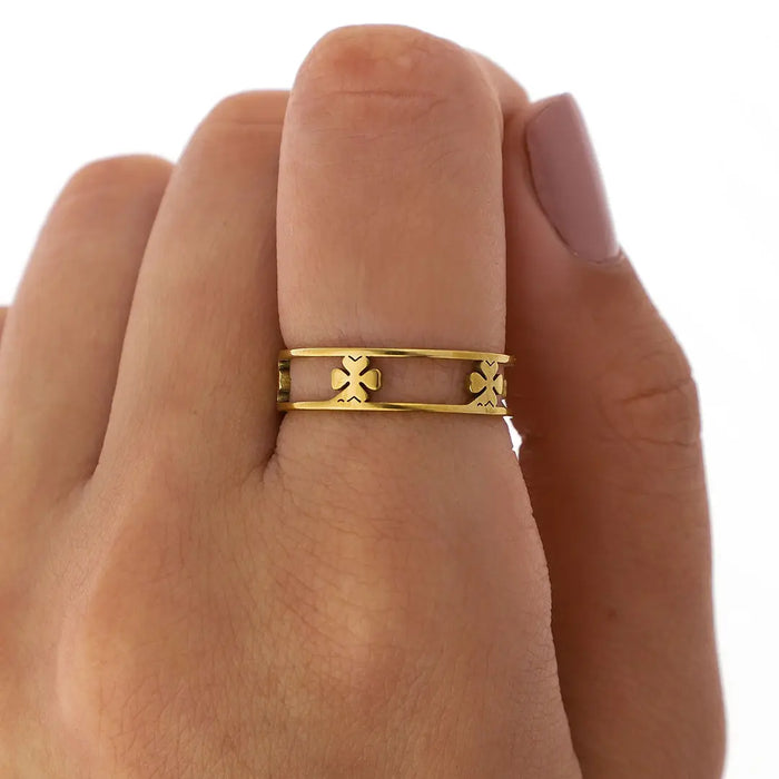 Anillo Suzy | Acero Dorado