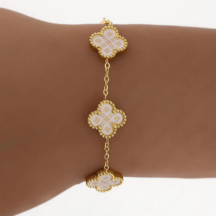 Pulsera Cleff Lv Acero Dorado